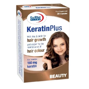 کپسول ژلاتینی نرم کراتین پلاس یوروویتال بسته 40 عدد