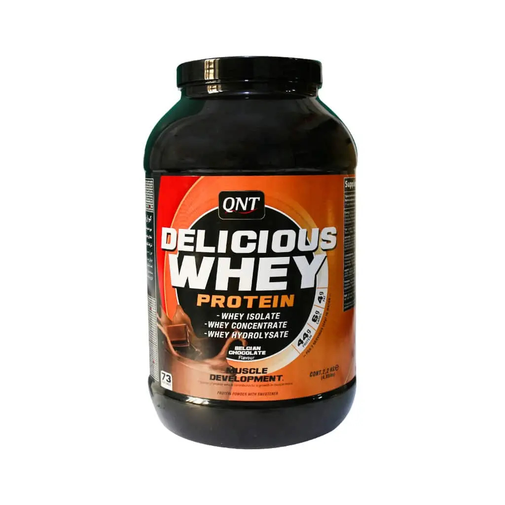 پودر DELICIOUS WHEY PROTEIN 2200 گرم شکلاتی نمای ۲