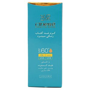 کرم ضد آفتاب رنگی بژ روشن مناسب پوست چرب و مختلط اس پی اف 60 سینره